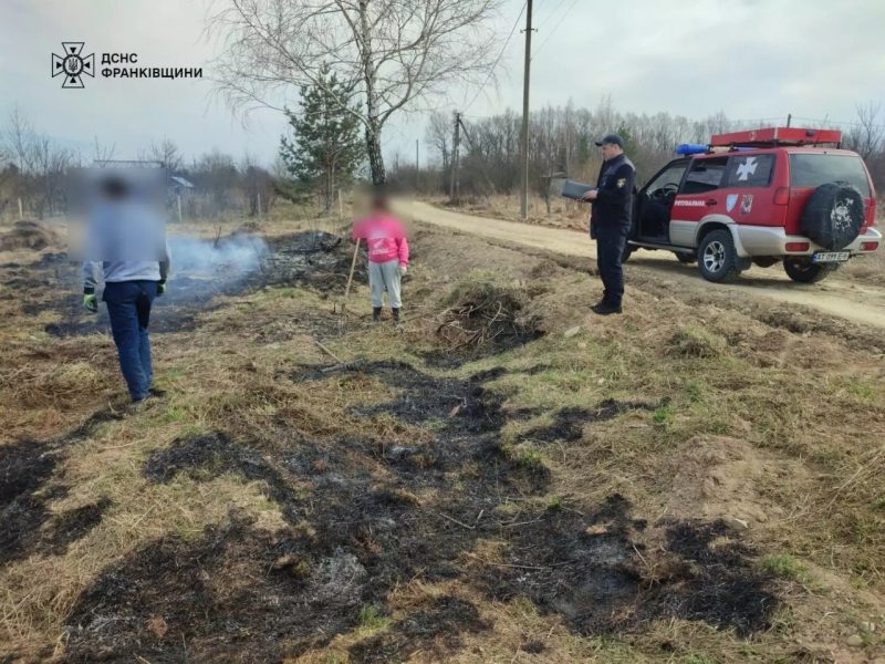 У Франківську горіли два гектари сухої трави