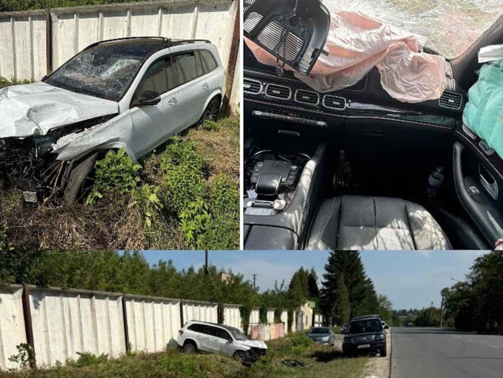 Фото аварії Олександра Поворознюка з телеграму